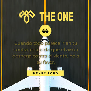 "Cuando todo parece ir en tu contra, recuerda que el avión despega contra el viento, no a su favor." - Henry Ford