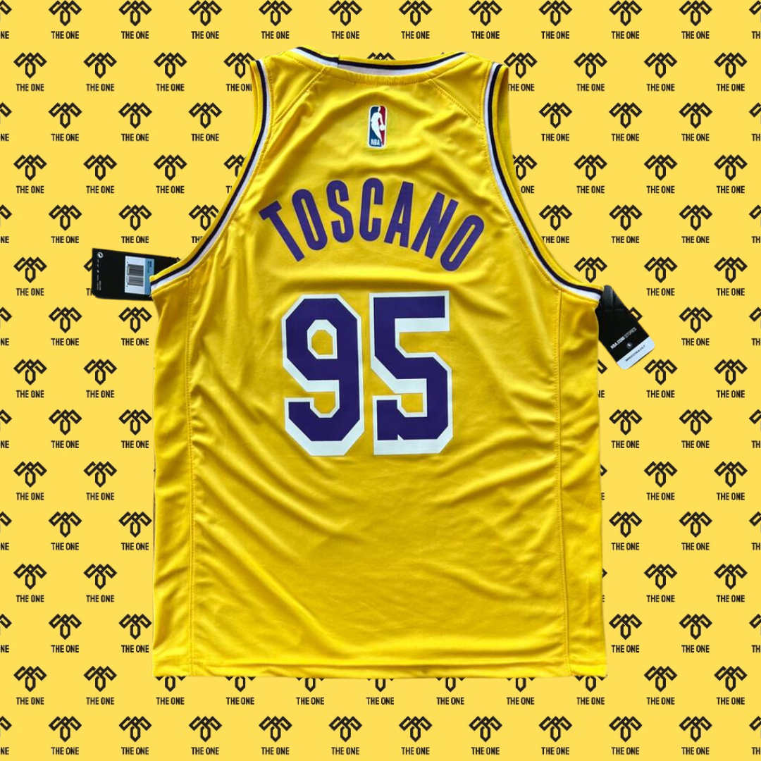 TOSCANO#95 Los Angeles Lakers Black NBA Jersey - Kitsociety