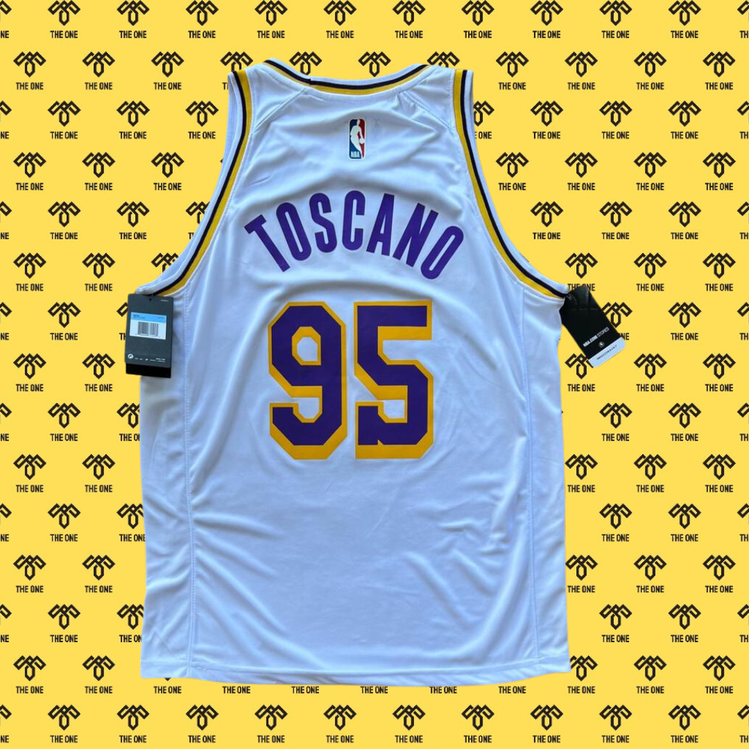 75th Anniversary TOSCANO #95 Los Angeles Lakers Yellow NBA Jersey -  Kitsociety