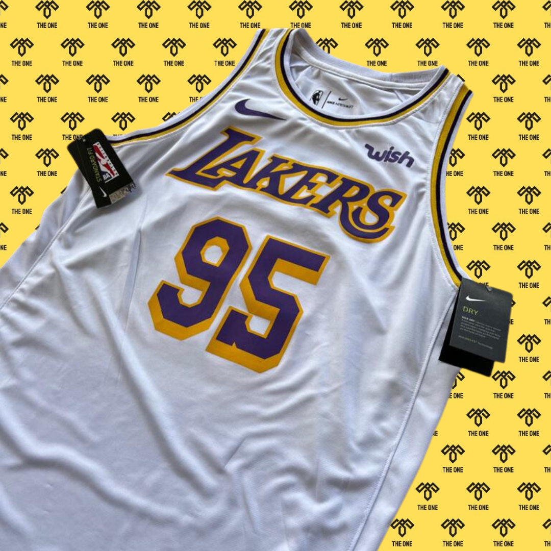 75th Anniversary TOSCANO #95 Los Angeles Lakers White NBA Jersey -  Kitsociety