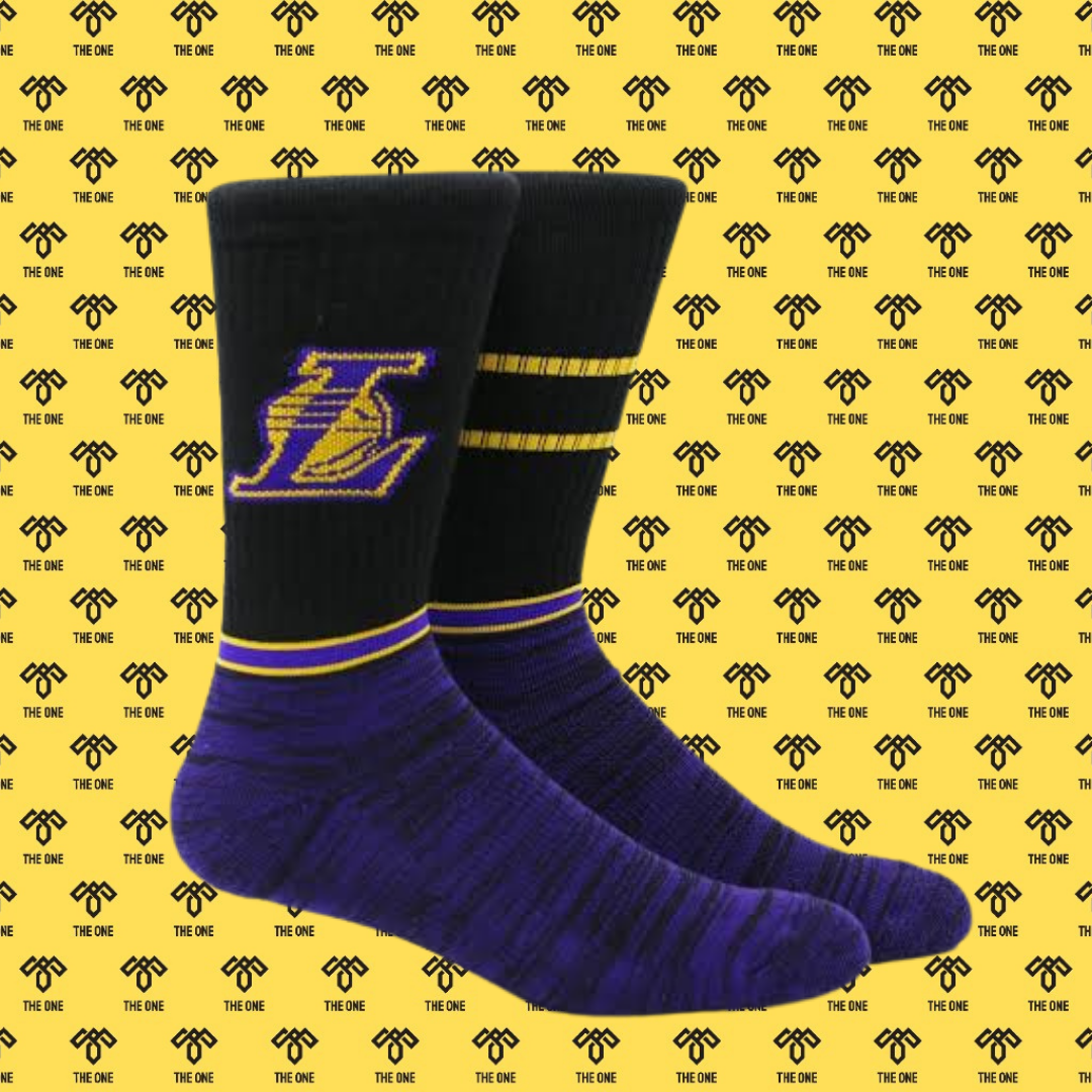 Calcetas diseño Lakers black purple