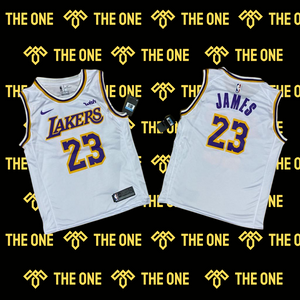 Jersey Lakers LeBron James 23 Blanco M Poliester